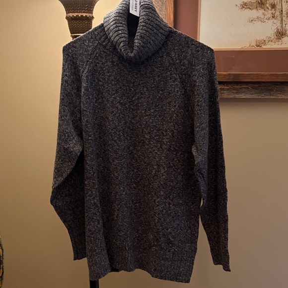 Old Navy Black Marl SoSoft Turtleneck Tunic Sweater/NWT/L - Picture 13 of 15